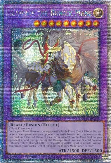 Sleipnir the Runick Mane Quarter Century Secret Rare Duelist Nexus Yu-Gi-Oh! card