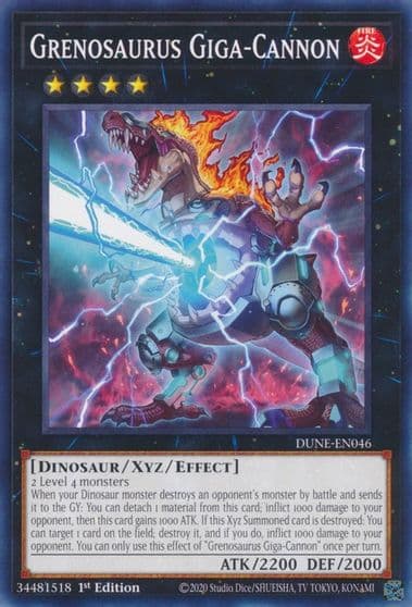 Grenosaurus Giga Cannon Duelist Nexus Yu-Gi-Oh! card