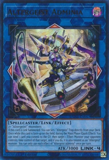 Altergeist Adminia Duelist Nexus Yu-Gi-Oh! card