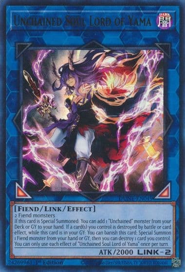 Unchained Soul Lord of Yama Duelist Nexus Yu-Gi-Oh! card