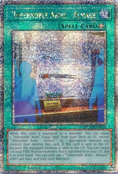 Infernoble Arms Almace Quarter Century Secret Rare Duelist Nexus Yu-Gi-Oh! card
