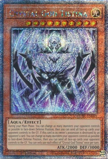 Crystal God Tistina Quarter Century Secret Rare Duelist Nexus Yu-Gi-Oh! card