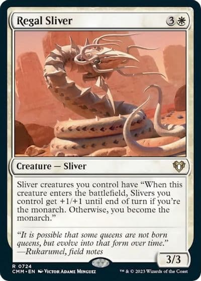 Regal Sliver Commander Masters Magic card