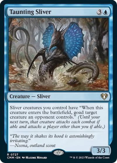 Taunting Sliver Commander Masters Magic card