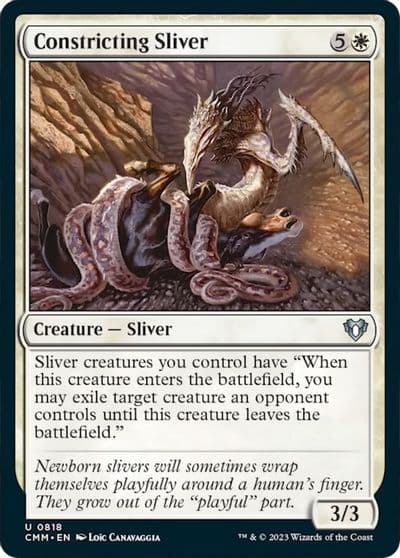 Constricting Sliver Commander Masters Magic card