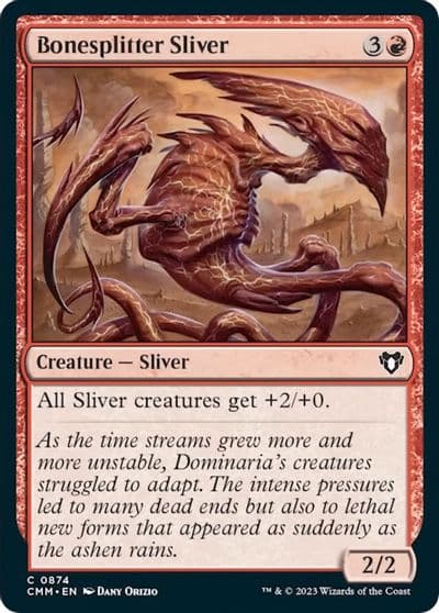 Bonesplitter Sliver Commander Masters Magic card