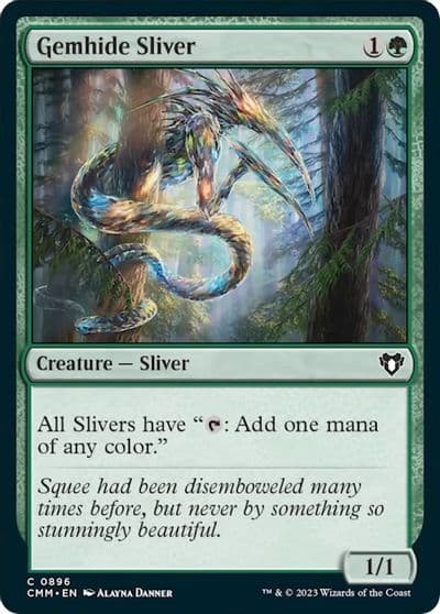 Gemhide Sliver Commander Masters Magic card