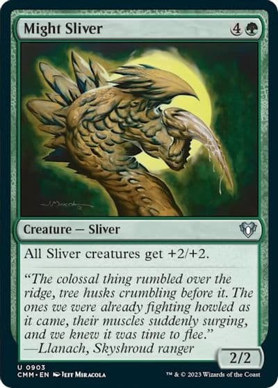 Might Sliver Commander Masters Magic card