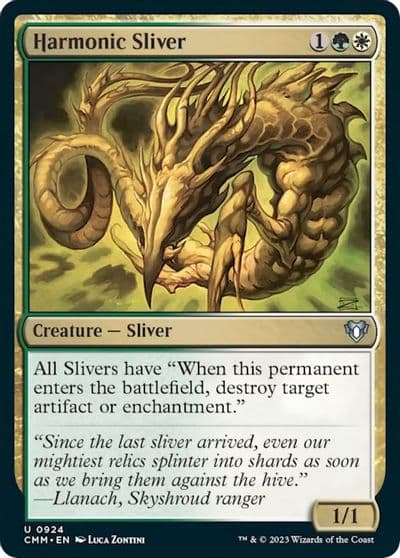 Harmonic Sliver Commander Masters Magic card