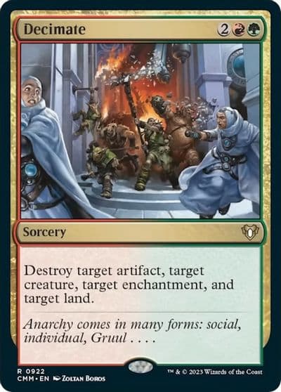 Decimate Commander Masters Magic card
