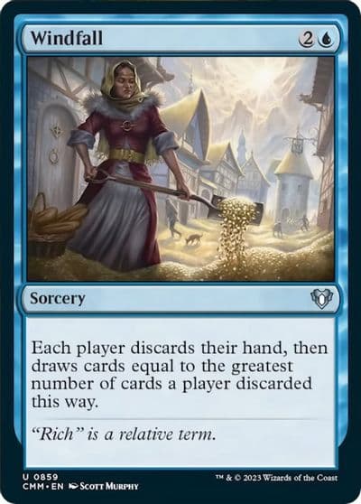 Windfall Commander Masters Magic card