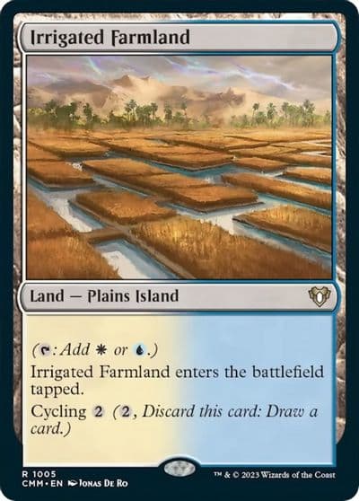 Irrigated Farmland Commander Masters Magic card