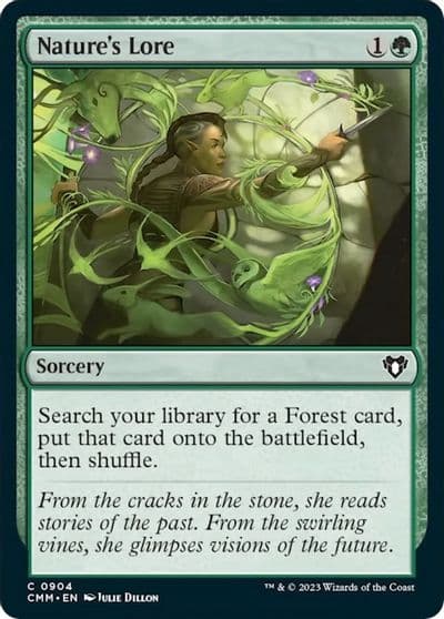 Natures Lore Commander Masters Magic card