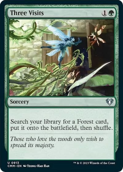 Three Visits Commander Masters Magic card
