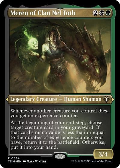 Meren of Clan Nel Toth Foil Etched Commander Masters Magic card