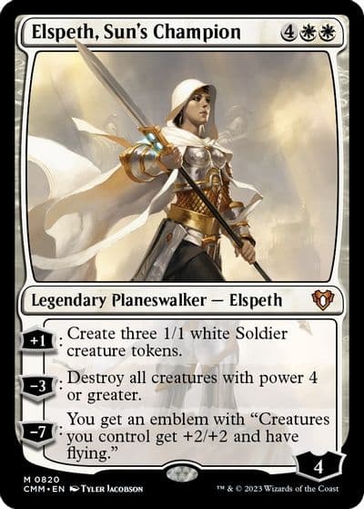 Elspeth Suns Champion Commander Masters Magic card