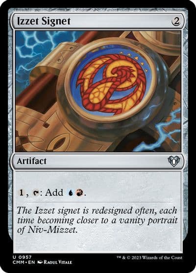 Izzet Signet Commander Masters Magic card