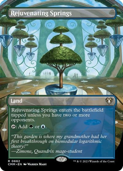Rejuvenating Springs Borderless Commander Masters Magic card