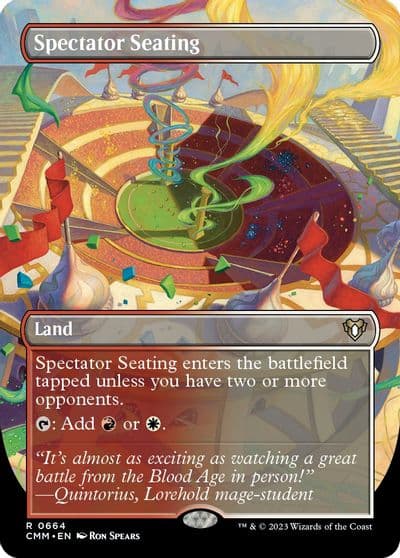 Spectator Seating Borderless Commander Masters Magic card