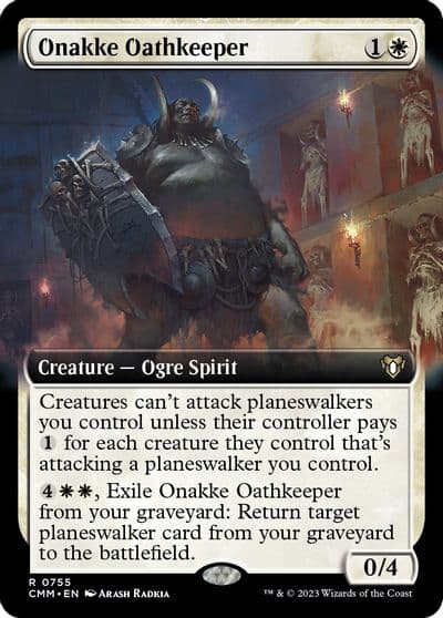 Onakke Oathkeeper Extended Art Commander Masters Magic card