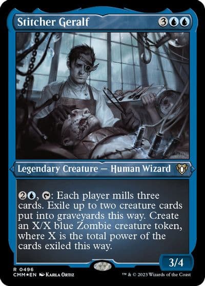 Stitcher Geralf Foil Etched Commander Masters Magic card
