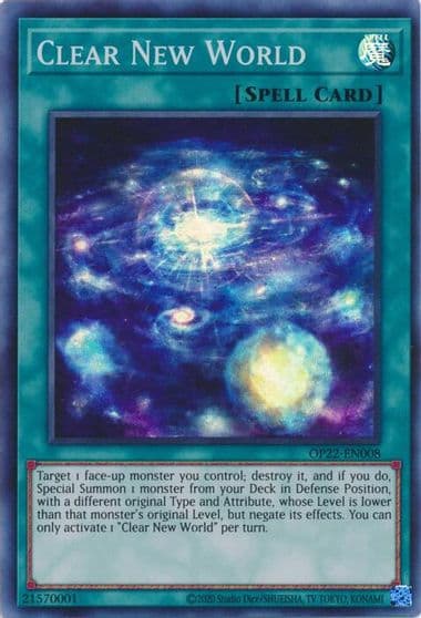 Clear New World OTS Tournament Pack 22 Yu-Gi-Oh! card
