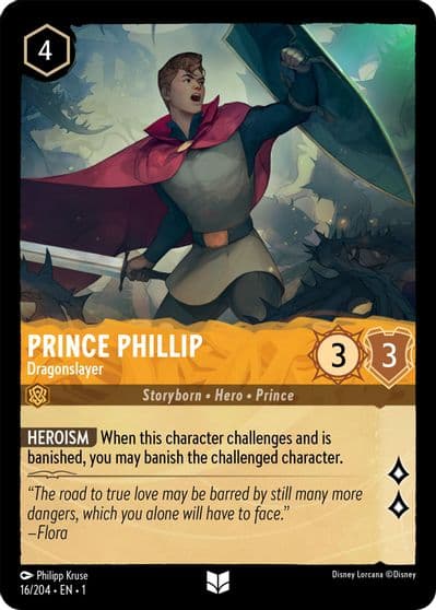 Prince Phillip Dragonslayer The First Chapter Lorcana card