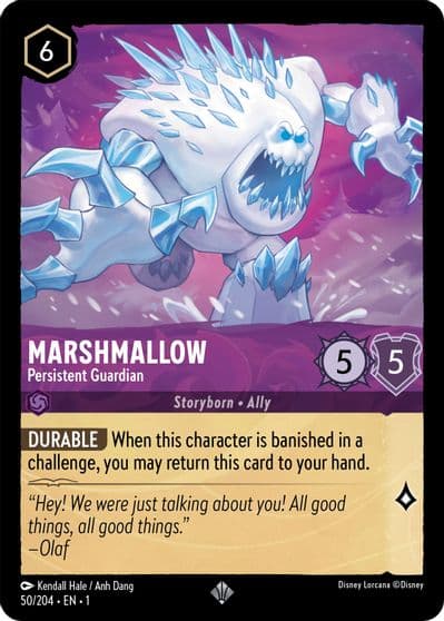 Marshmallow Persistent Guardian The First Chapter Lorcana card