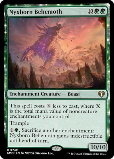 Nyxborn Behemoth Commander Masters Magic card