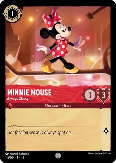 Minnie Mouse Always Classy The First Chapter Lorcana card