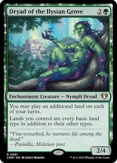 Dryad of the Ilysian Grove Commander Masters Magic card