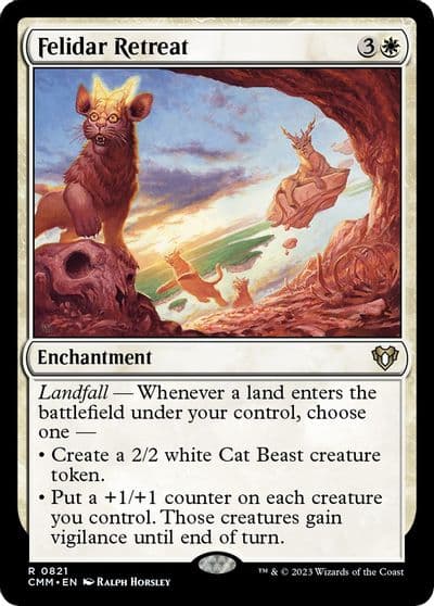 Felidar Retreat Commander Masters Magic card