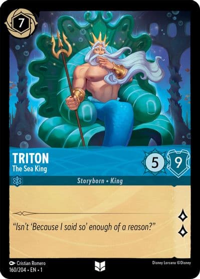 Triton The Sea King The First Chapter Lorcana card