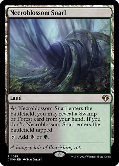 Necroblossom Snarl Commander Masters Magic card