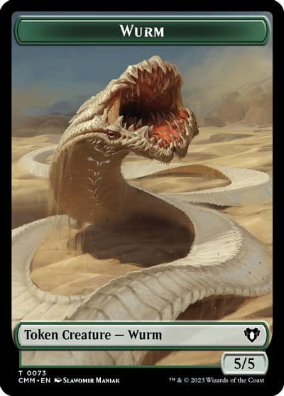 Wurm Spider Double Sided Token Commander Masters Magic card