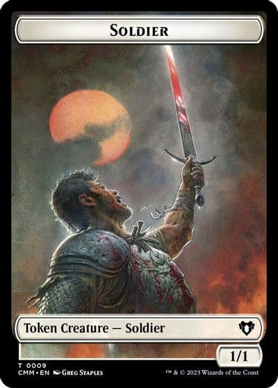 Soldier Ogre Double Sided Token Commander Masters Magic card
