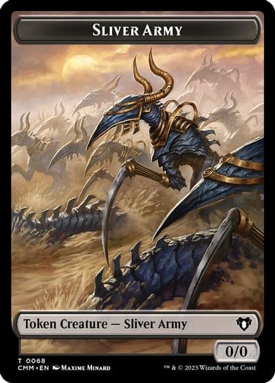 Sliver Army Sliver Double Sided Token Commander Masters Magic card