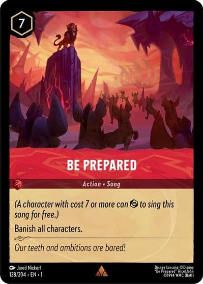Be Prepared The First Chapter Lorcana card