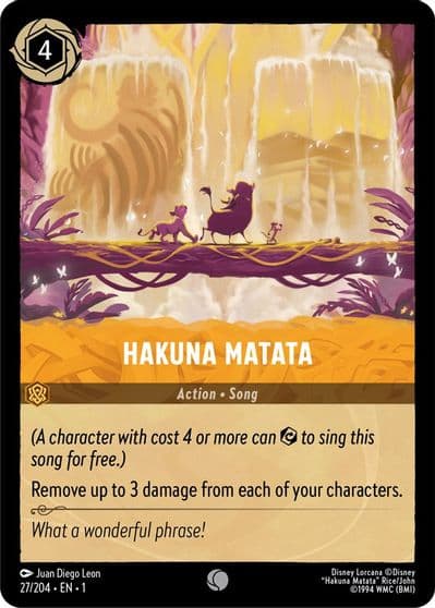 Hakuna Matata The First Chapter Lorcana card