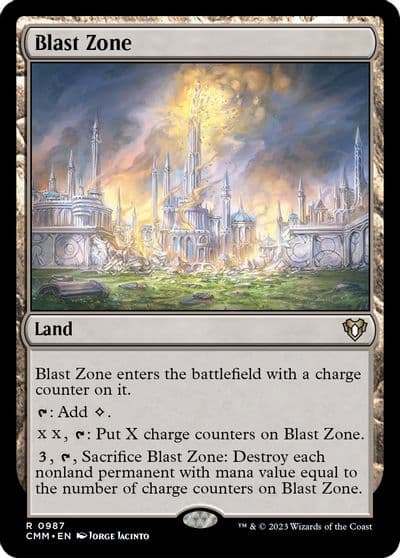 Blast Zone Commander Masters Magic card
