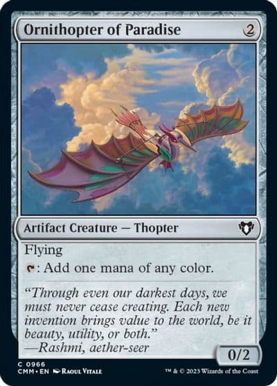 Ornithopter of Paradise Commander Masters Magic card