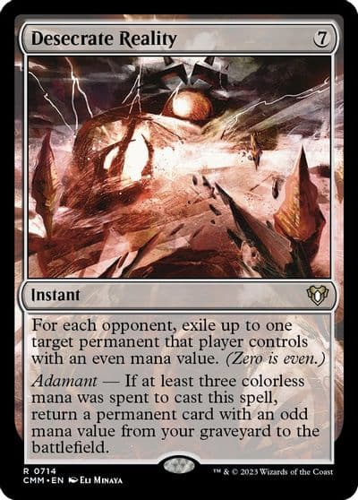 Desecrate Reality Commander Masters Magic card
