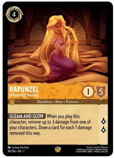 Rapunzel Gifted with Healing The First Chapter Lorcana card