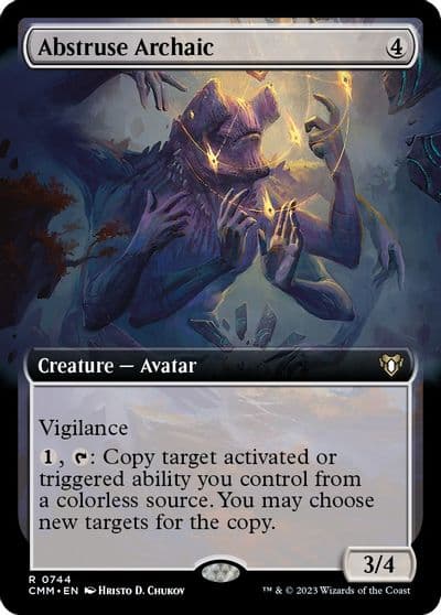 Abstruse Archaic Extended Art Commander Masters Magic card