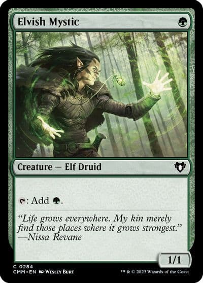 Elvish Mystic Commander Masters Magic card