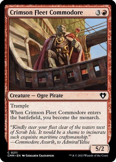 Crimson Fleet Commodore Commander Masters Magic card