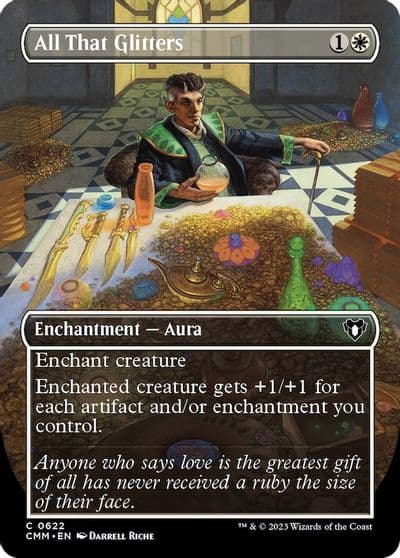 All That Glitters Borderless Commander Masters Magic card