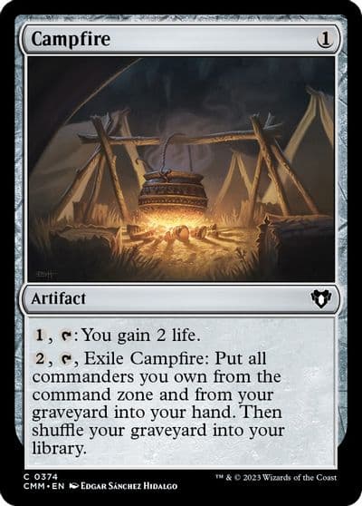 Campfire Commander Masters Magic card