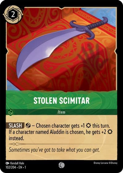 Stolen Scimitar The First Chapter Lorcana card