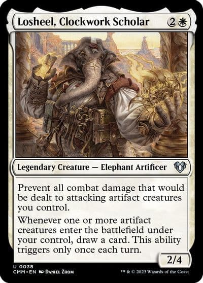 Losheel Clockwork Scholar Commander Masters Magic card